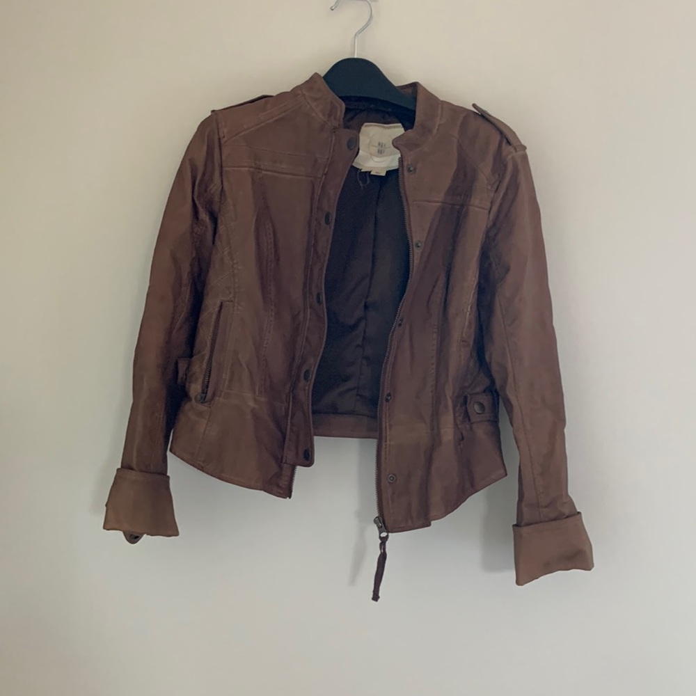 Anthropologie Hei Hei Vegan Leather Jacket
